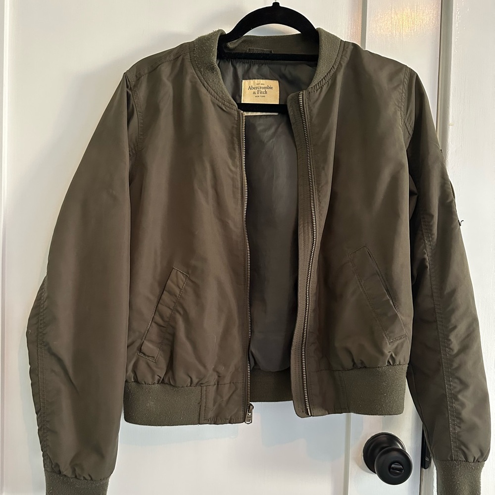 Vintage Abercrombie Green Bomber Jacket